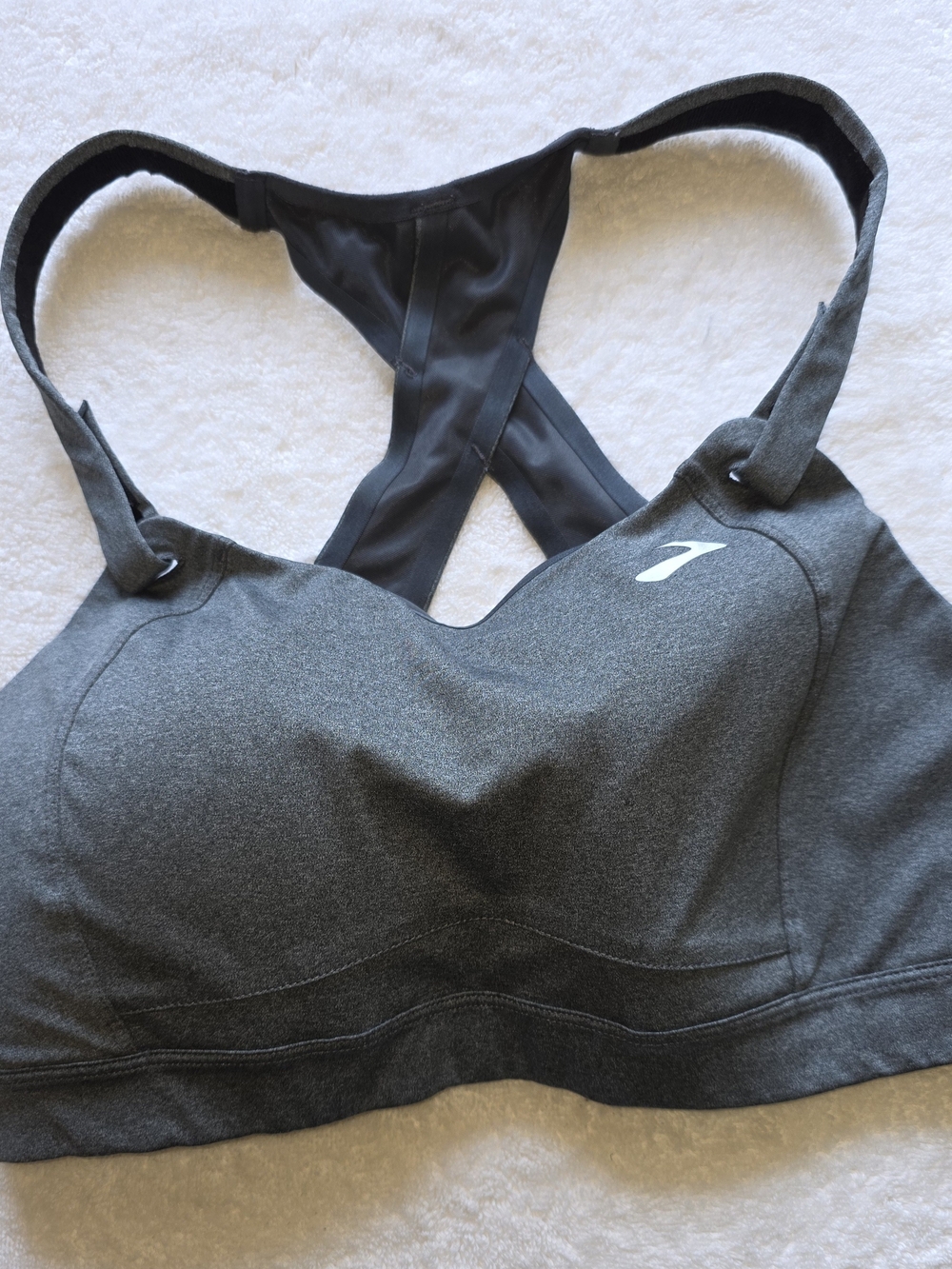 Brooks Charcoal Gray Racerback Sports Bra